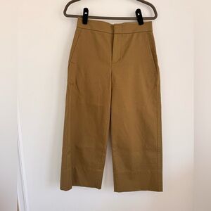 Vince Olive Cropped Wide Leg Pants